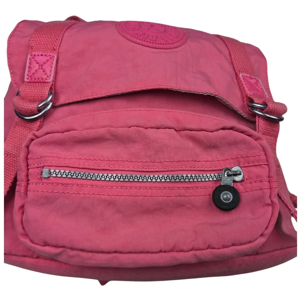 Kipling Backpack Small Pink Nylon Y2K Barbiecore Monkey Gladys